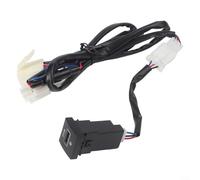 Alanmoship USB Car Charger QC30 Fast Charging Adapter with Red LED Light, 12V ABS Electronic Components, Compatible with for GOLF 2006-2012, GTI, R-Line MK5 MK6, Black for In-Car(For QC 3.0)