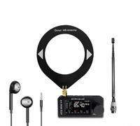 Alanmoship V4 SI4732 Full-Band for DSP Radio Receiver with ESP32-S3 Control, 19-Inch IPS Screen, AM FM LSB USB Modes, Built-in Hi-Z Circuit and 800mAh Battery for Amateur Radio Listening(CNC-3.5mm