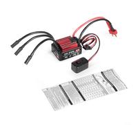 Alanmoship Waterproof HG35A 35A Brushless ESC, With External Programming Port, And Multiple Protections For 1:18 RC Cars, Short Course Trucks, Buggies(C)