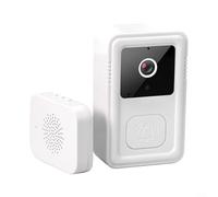 Alanmoship Wireless Video Doorbell for KEMENT M9, Low Power Smart Intercom with & Two-Way Audio, 150m Range Home Security Bell, Black(white)