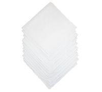 Alan's 15pc Handkerchiefs Plain White Men x 38cm 100% Cotton Square Pocket Hankie Hanky