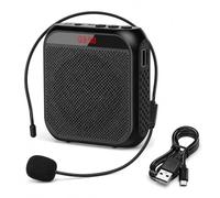 ALANTOP Portable Voice Amplifier for Teachers, 8W Rechargeable Personal PA System with Headset Microphone, 2200mAh Speaker for Classroom, Training, Meetings, Tour Guides and Yoga Instructors (Black)