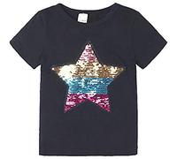 ALANTOP Toddler Little Kids Baby Boys Girls Magic Flip Sequins Tshirt,Short Sleeve Crew Neck Pullover Tees Tops Ages 2 to 8 Years