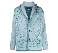 Alanui bandana-jacquard cashmere cardigan - Blue M