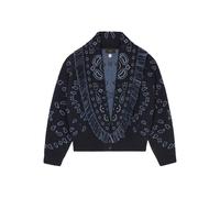 Alanui bandana-jacquard fringed cardigan - Blue L