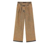 Alanui Desert Rose pleat-detailed acid-wash jeans - Brown 25-26-27-28-29