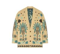 Alanui Echoes of the Island palm-tree cardigan - Neutrals S-M