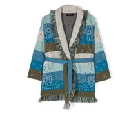 Alanui Kids striped bandana-print jacquard cardigan - Blue 8