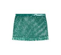 Alanui Nothing But Light fringed mini skirt - Green XS/S-M/L