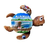 Alanya Antalya Turkey Creative Turtle Refrigerator Magnet Travel Souvenir 3D Fridge Decoration Magnetic Sticker Craft Collection