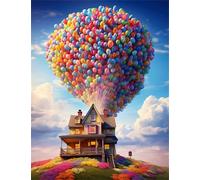Alaoan House Diamond Painting Kits for Adults - Balloon DIY Full Round Drill Diamond Gem Art Embroidery Cross Stitch Kit, 90x120cm, Modern Style, Not Foldable