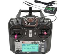 Alaohu FS-i6X RC Transmitter and Receiver FS-iA6B iBus 10 Channel or PWM 6CH 2.4GHz Fly AFHDS2A Sky Radio Control System for FPV Drone Multirotor, Fixed-Wing, RC Car, RC Boat (Mode-2)