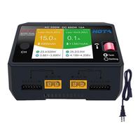 Alaohu HOTA D6 Pro Lipo Balance Charger AC200W / DC650W (325W*2) 15A Dual Ports for RC Lipo LiHv Nicd NiMH Battery Charging RC Car rc Boat FPV Race Drone Parts