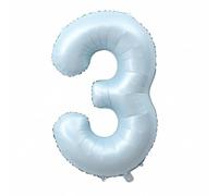 Alaoo 40 Inch Number Balloons, Large Birthday Foil Age Balloons, Digital Decoration for Boys Girls Adults Birthday Party Anniversary Graduation, Blue Number 3