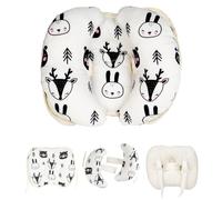 Alaoo Baby Head Neck Support Pillow, Adjustable Upgraded 2 in 1 Baby Travel Pillow, Banana Shape Babies Travel Pillows for Stroller for Kids Toddler Boys Girls