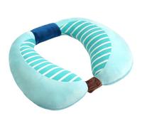 Alaoo Baby Neck Pillow for Travel, Breathable Soft U-Shaped Head Neck Protector, Upgraded Car Travel Sleeping Pillow for Babies and Children for Car Seats and Strollers, Stripe Pattern