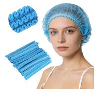 Alaoo Blue Hair Net, 300Pcs Breathable Blue Hair Net Non Woven Surgical Caps, Universal Disposable Hairs Nets for Women & Men for Kitchen, Catering, Cooking, Food Handling, Beauty, Medical