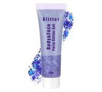 Alaoo Body Glitter Gel, 20ml Holographic Mermaid Sequins Chunky Cosmetic Face and Body Gel, Sparkling Festival Party Lotion for Face, Eye, Hair, Nail DIY Art (Dark Blue)