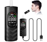 Alaoo Breathalyzer & Alcohol Tester, Portable Breath Alcohol Tester with 20 Mouthpieces, Professional Breathalysers for Personal Home LCD Display Digital Fast High Accuracy