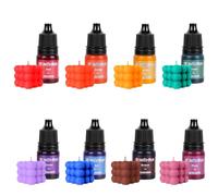 Alaoo Candle Dye,8 Colours Liquid Candle Dye,Candles Dyestuff for Soy Wax,Candles Colours Dyestuff for Wax Making,Highly Concentrate Natural Colour,5ML
