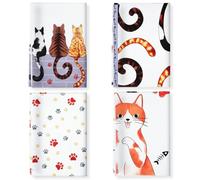 Alaoo Cute Cat Kitchen Towel, 4Pcs 48 x 70 CM Absorbent Tea Towels set, Absorbent Microfiber Hand Towel for Kitchen Farmhouse Home Decor Funny Cat Themed Kitchen Accessories for Women Cat Lovers