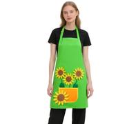 Alaoo DIY Felt Apron, Flowers Artist Painters Bib With Pockets, Gardening Tool Apron for Gardening Tools, DIY, Woodwork, Carpenters, Artists