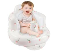Alaoo Inflatable Baby Chair,Infant Back Support Sofa for Babies 3 Months and Up Summer Inflatable Baby Seat for Sitting Up, Babies Shower Chair Outdoor Seat Floor Seater,Tulip Pattern