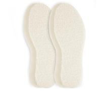 Alaoo Shoe Insoles, 2 Pairs Barefoot Soles with Latex Cushioning, Cut-to-Size Lambswool Insoles Winter Warm Furry for Women Men 9mm, 41EU