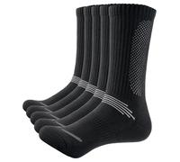 Alaplus Hiking Socks for Men Women, Moisture Wicking Cushioned Anti-Blister Running Socks, Breathable Boot Socks with Arch Support,All-day Comfort, 5 Pairs