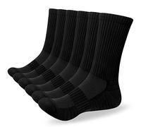 Alaplus Mens womens Socks 6 Pairs Wicking Breathable Cushion Comfortable Casual Crew Socks Outdoor Multipack Performance Hiking Trekking Walking Athletic Socks