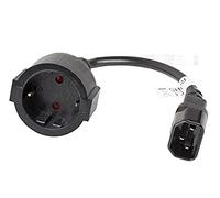 ALARGADOR DE ALIMENTACIÃ“N PARA SAI LANBERG CA-C14E-10CC-0018-BK - CONECTORES SCHUKO HEMBRA / IEC320 C14 - 20 CENTÃMETROS