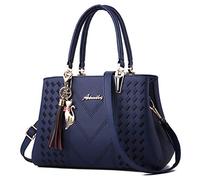ALARION Womens Purses and Handbags Shoulder Bag Ladies Designer Satchel Messenger Tote Bag, 1-blues, M