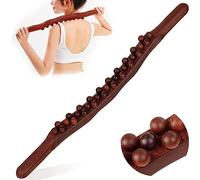 Alark Wood Massage Stick Tool Gua Sha Massager Wood Therapy Tools Scraping Lymphatic Drainage Trigger Point Back Legs Neck Health Care Product Pain Relief Fascia Muscle Roller (Gua Sha 3 Line Black)