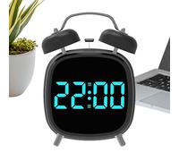 Alarm Clock - 7x4 Inches Bedroom Clock for Heavy Sleepers, Reliable Up with Noise Machine Function, Portable Timer for Nursery, Kitchen, Bathroom, Home, White, presents Box