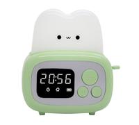 Alarm Clock Alarm Clock Night Light Bread Machine Design Precise Timing Stepless Dimming Quiet Powered Tiny LED Kids Desktop Clock Lamp Lamp Timer