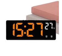 Alarm Clock - Alarm Snooze Desktop Digital Clock - Sleep Aid Temperature Display Desk Accessories for Bedroom Study Kids Adults Heavy Sleepers Table Bedside Dorm