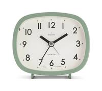 Alarm Clock Analogue Green Acctim Hilda Compact Bedroom Silent Retro Timepiece