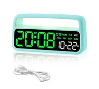 Alarm Clock Bedside with Night Light, Dual Alarm Clocks Large LED Display Big Number Digital Alarm Clocks Digital Wall Clock USB Powered Rechargeable Clock for Living Room,Bedroom,Office,Travel