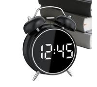 Alarm Clock - Extra Loud Time Display Twin Bell Decor,Extra Loud 6.3 x 4.33 Inch Retro Silent Alarm Clock Digital,for Kids Children Boys Students Teens Heavy Sleepers Home Office Tabletop Desk