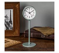 Alarm Clock for Bedroom Modern Small Table Clocks, Metal Silent Non-Ticking Nordic Simple Style Digital Desk Clock, Battery Operated Alarm Clock for Bedroom Living Room Kitchen Indoor Décor Desk Clock