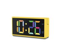 Alarm clock "Ibiza", multicolored screen, with USB charging function, yellow
