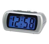 Alarm Clock Large Silver LCD Digital Desk Clock Metal Frame Backlight 120mm Size