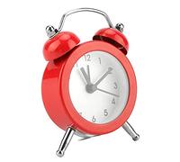 Alarm Clock, Old School Alarm Clock Alarm Clocks for Bedrooms Digital Small Alarm Clock 3Inch Battery Operated Metal Clock for Bedside Table, Bedroom, Kids Room, Desk (Black) (White) (Red)