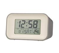 Acctim Alta Retro Digital Alarm Clock Crescendo Alarm Date & Temperature Display Owl Grey 15867