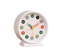 Alarm Clock Silent mini desktop alarm clock, best for students and study use, a gentle morning wake-up device, compact and stylish desktop alarm clock for home or office use(White)