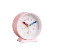 Alarm Clock Silent mini desktop alarm clock, best for students and study use, a gentle morning wake-up device, compact and stylish desktop alarm clock for home or office use(Pink)