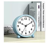 Alarm Clock, Small Analog Clock with Night Light, 3.15 Inch, Battery Operated, Quiet for Bedroom, Desk, Home Office, Easy to Read, Decorative, Functional Timepiece