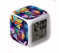 Alarm Clock Toy Story Night Light Glowing Desk Clock with Thermometer