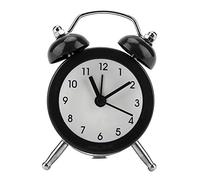 Alarm Clock, Vintage Alarm Clock Digital Small Alarm Clock 3Inch Battery Operated Metal Clock Old School Alarm Clock for Bedside Table, Bedroom, Kids Room, Desk (Black)