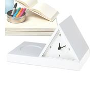 Alarm Clock with Light, Space Saving Sleep Page | Wooden Book Shelf with Coasters | for Men, Women, Friends, Teachers, Students, Writers, Couples, Bedroom, Place